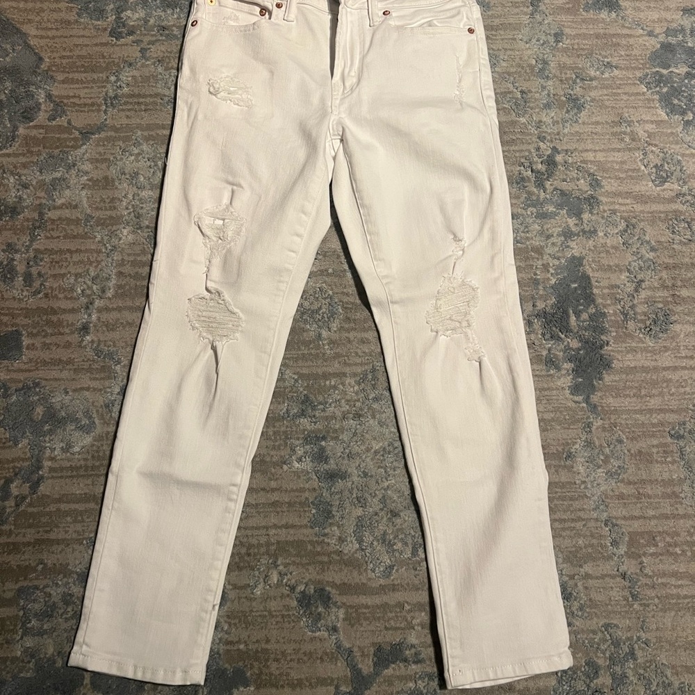 American Eagle Outfitters Men's White Straight Jeans